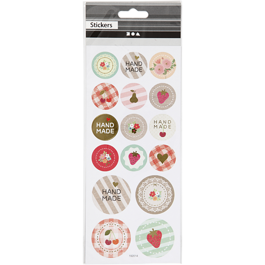 Stickers, handmade, 10x23 cm, 1 ark - Billede 2