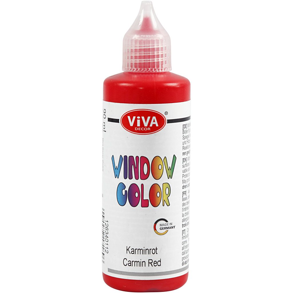 Viva Decor Window Color, karminrød, 90 ml/ 1 fl. - Billede 2