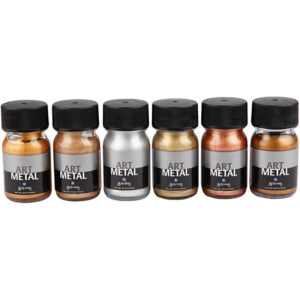 Hobbymaling metallic, metallicfarver, 6x30 ml/ 1 pk.