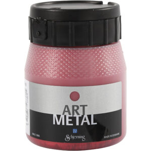 Hobbymaling metallic, lavarød, 250 ml/ 1 fl.