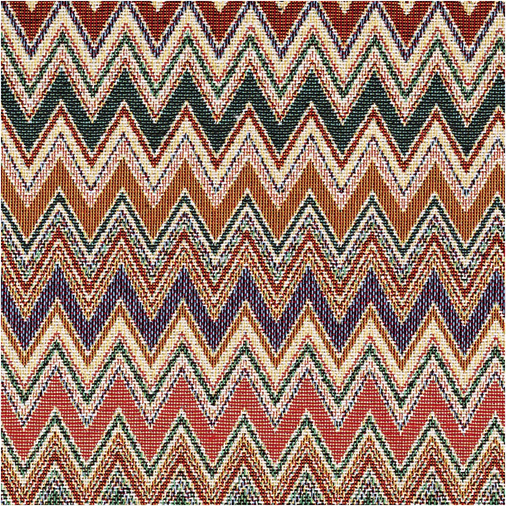 Jacquard m/ multifarvet zigzag Flaskegrøn