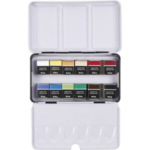 Art Aqua akvarelfarver, standardfarver, ½-pan, str. 10x20 mm, 12 frv./ 1 pk.