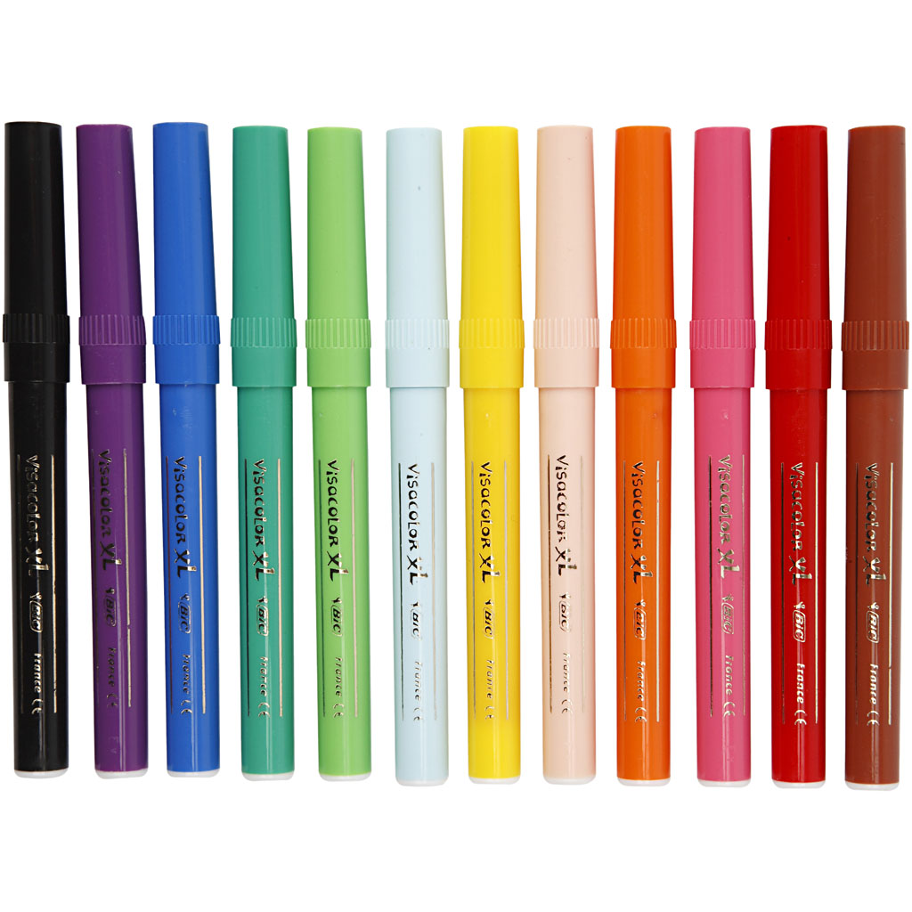 Visa Color tusch, ass. farver, streg 3 mm, 12 stk./ 1 pk. - Billede 2