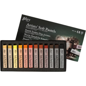 Gallery tørpastel, brun harmoni, L: 6,5 cm, tykkelse 10 mm, 12 stk./ 1 pk.