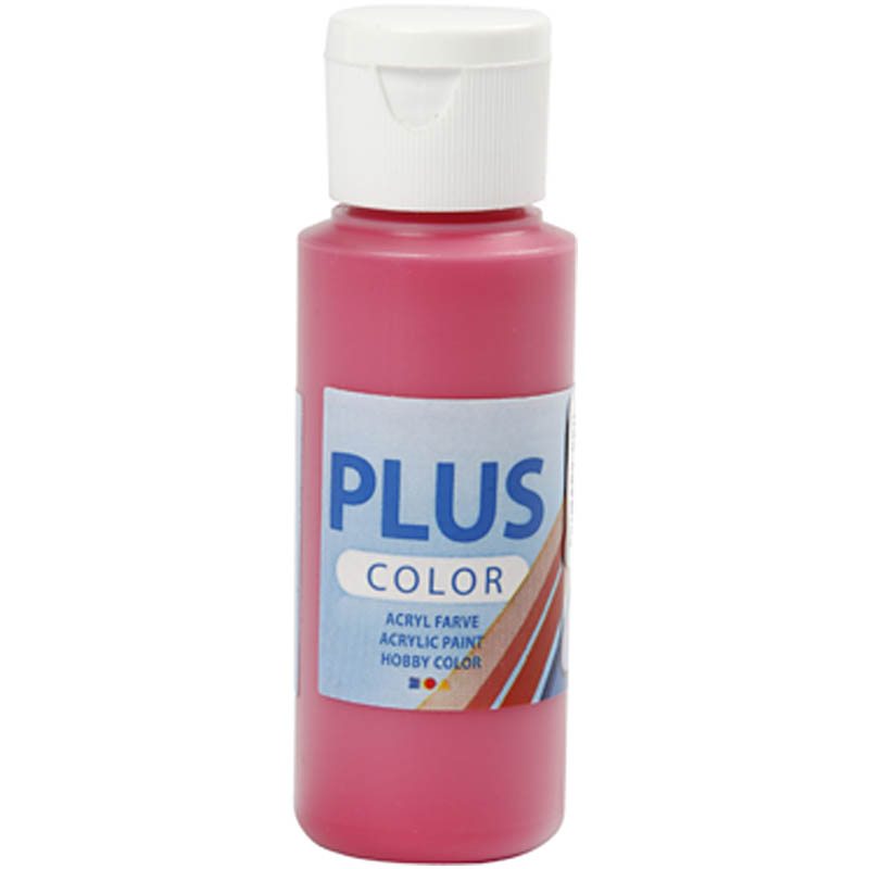 Plus Color hobbymaling, primær rød, 60 ml/ 1 fl.