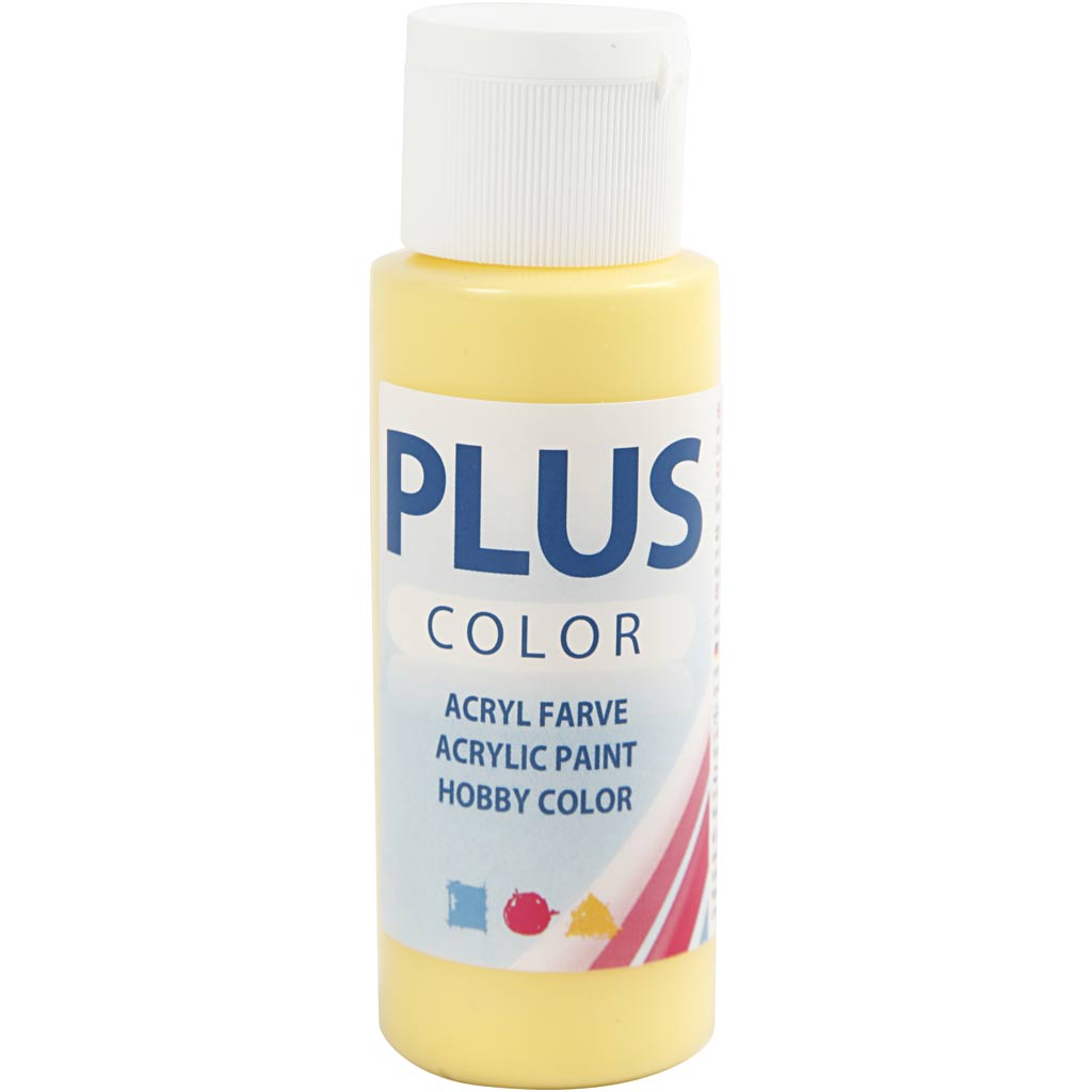 Plus Color hobbymaling, primrose yellow, 60 ml/ 1 fl. - Billede 2
