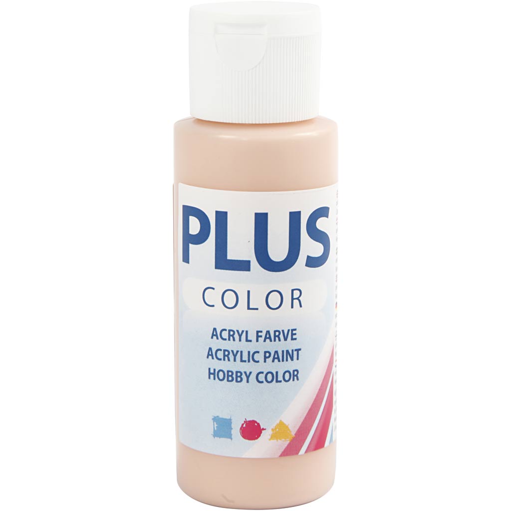 Plus Color hobbymaling, fersken, 60 ml/ 1 fl. - Billede 2
