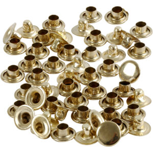 Nitte, messing, diam. 7 mm, 50 stk./ 1 pk.