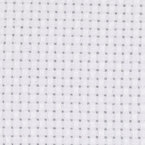 Aidastof, hvid, str. 50x50 cm, 43 tern pr. 10 cm, 1 stk.