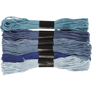 Harmoni broderigarn, blå harmoni, tykkelse 1 mm, 6 bdt./ 1 pk.