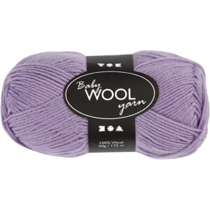 Babygarn, lilla, L: 172 m, 50 g/ 1 ngl.