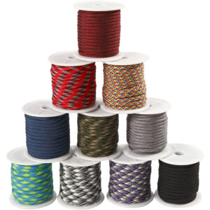 Imiteret faldskærmsline, ass. farver, B: 5 mm, 10x10 m/ 1 pk.
