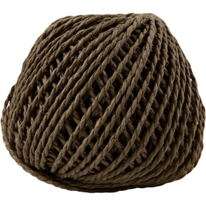 Papirgarn, mørk brun, tykkelse 2,5-3 mm, 40 m/ 1 ngl., 150 g