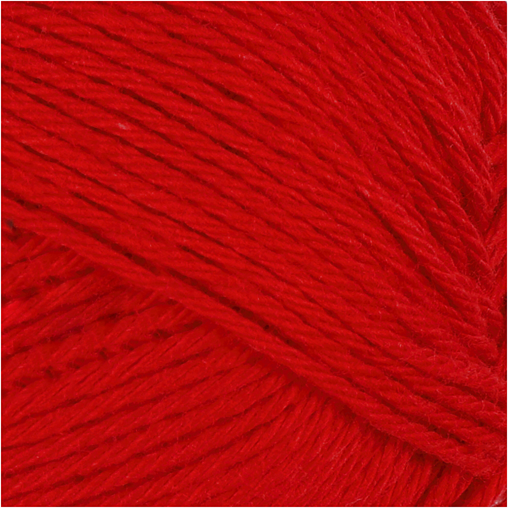 Bomuldsgarn, mørk rød, nr. 8/4, L: 170 m, 50 g/ 1 ngl. - Billede 3