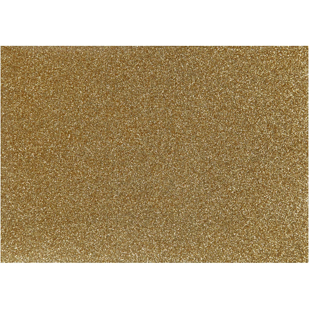 Strygestof, guld, A5, 148x210 mm, glitter, 1 ark