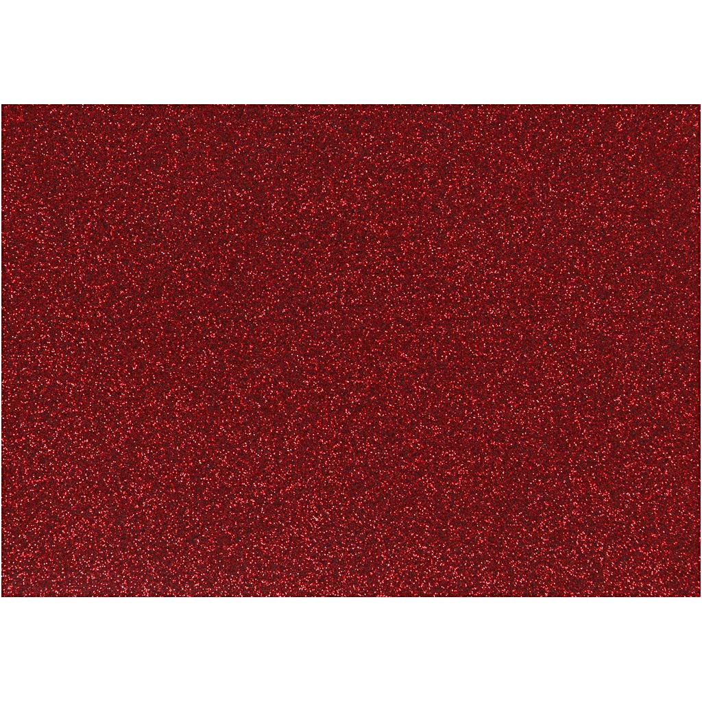 Strygestof, rød, A5, 148x210 mm, glitter, 1 ark