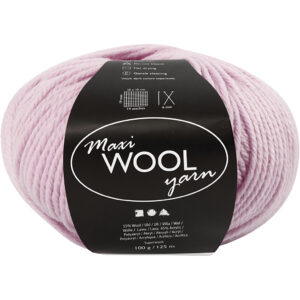 Uldgarn, sart rosa, L: 125 m, 100 g/ 1 ngl.