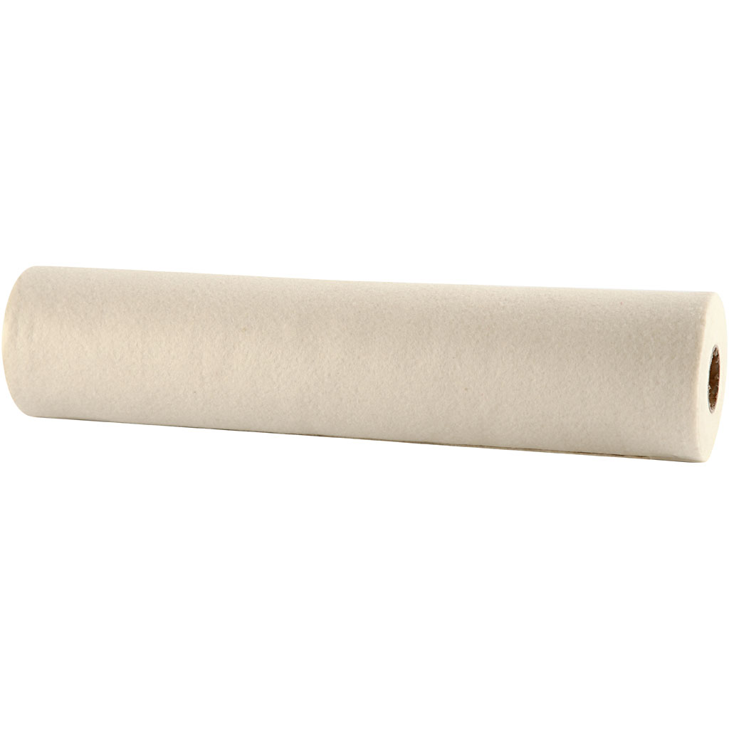 Hobbyfilt, råhvid, B: 45 cm, tykkelse 1,5 mm, 180-200 g, 5 m/ 1 rl. - Billede 2