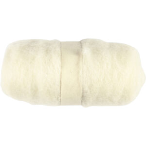 Kartet uld, hvid, 100 g/ 1 bdt.