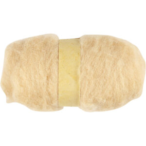 Kartet uld, lys pudder, 100 g/ 1 bdt.