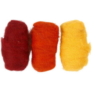 Kartet uld, gul/terrakotta harmoni, 3x10 g/ 1 pk.