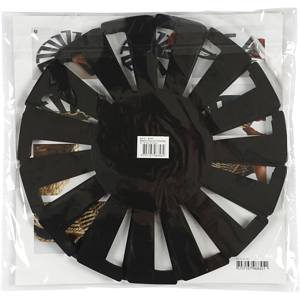 Flet-let-skabelon, sort, H: 8 cm, diam. 14 cm, 10 stk./ 1 pk. - Billede 3