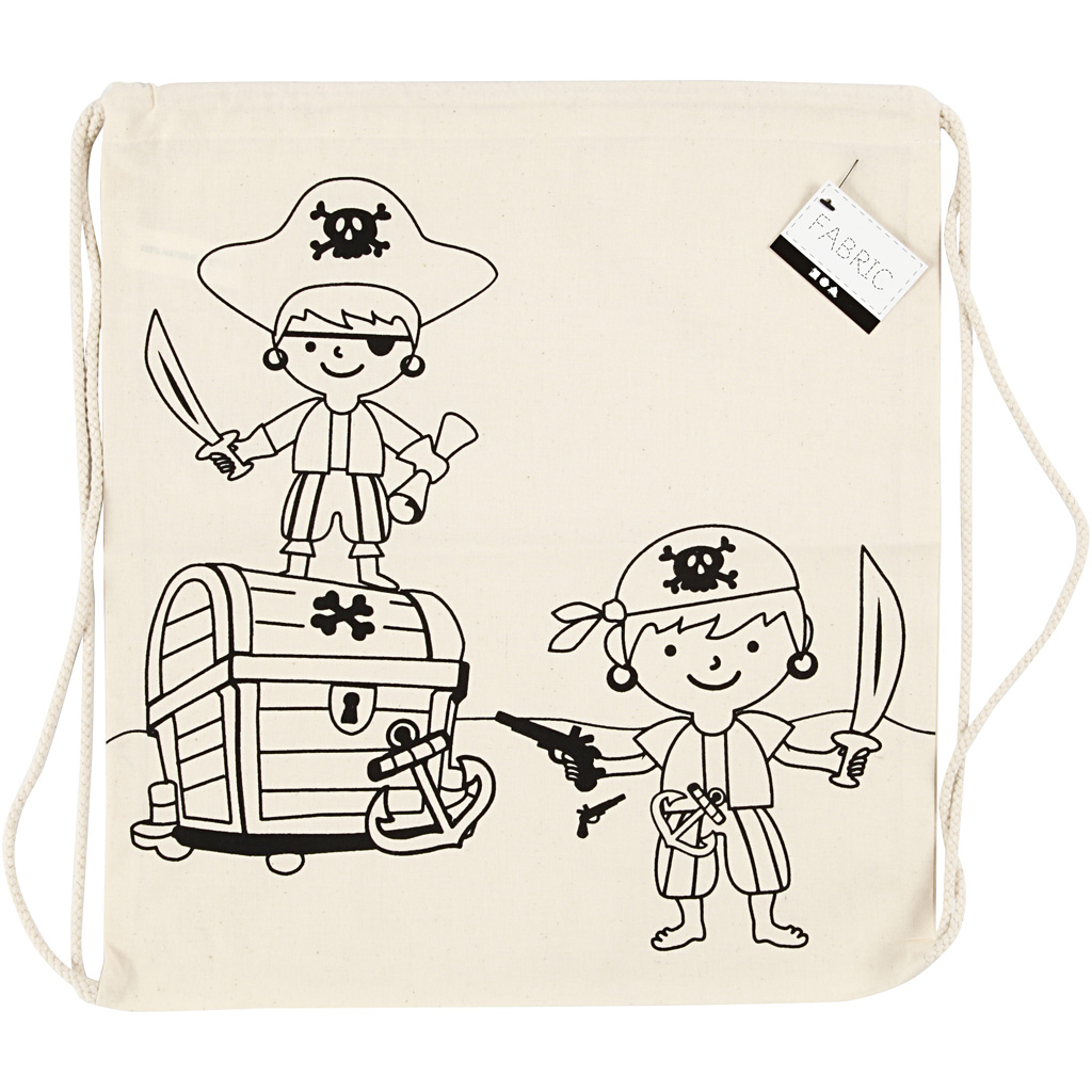 Gymnastikpose, lys natur, pirater, str. 37x41 cm, 110 g, 1 stk. - Billede 2