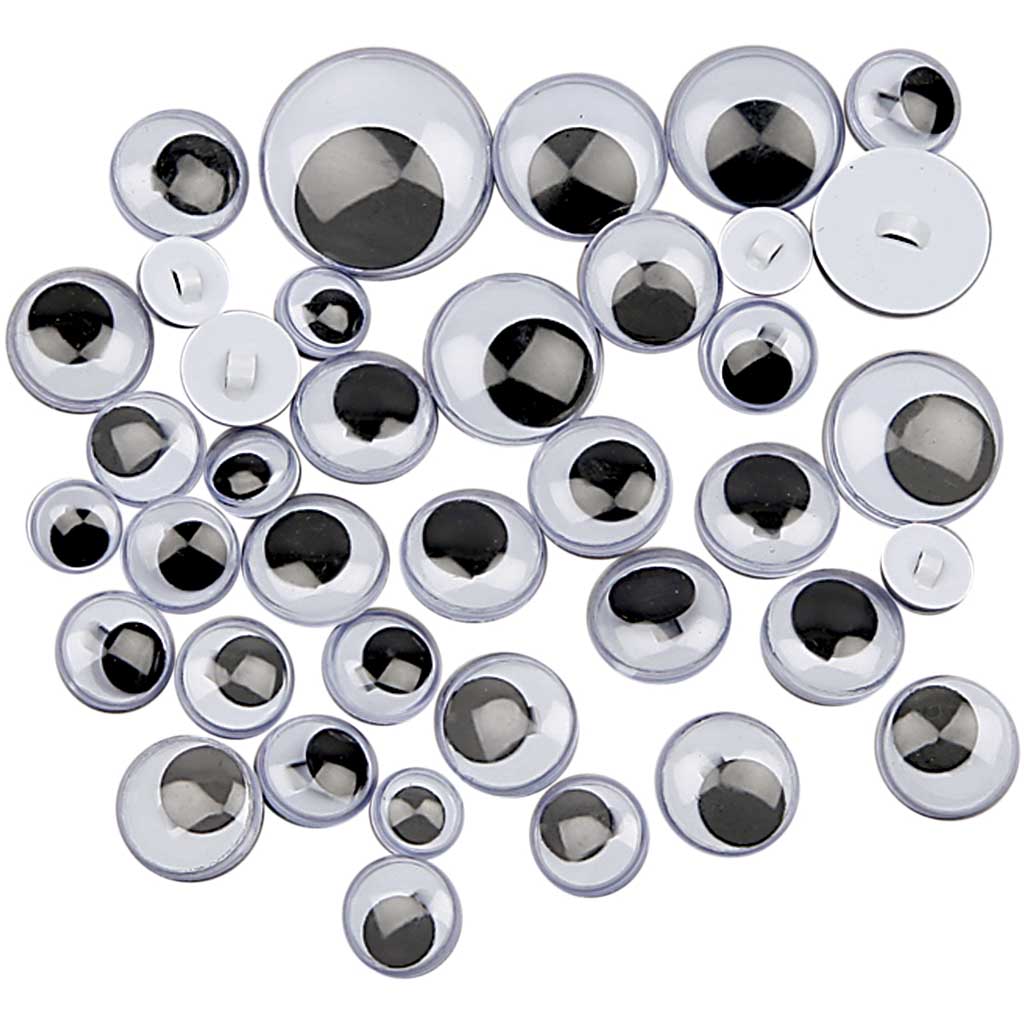 Rulleøjne, diam. 8-20 mm, 24 ass./ 1 pk.