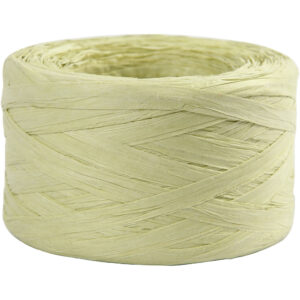 Raffia papirgarn, lys grøn, B: 7-8 mm, 100 m/ 1 rl.