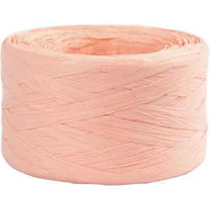 Raffia papirgarn, lys rosa, B: 7-8 mm, 100 m/ 1 rl.