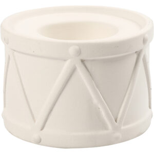 Lysestage, hvid, H: 6,6 cm, diam. 9,3 cm, hulstr. 2,2+4 cm, 2 stk./ 1 pk.