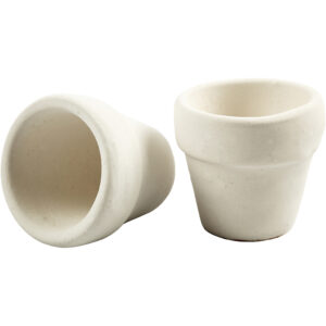 Urtepotte, hvid, H: 4,6 cm, diam. 5,2 cm, 6 stk./ 1 ks.