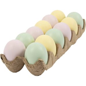 Æg, H: 6 cm, pastelfarver, 12 stk./ 1 pk