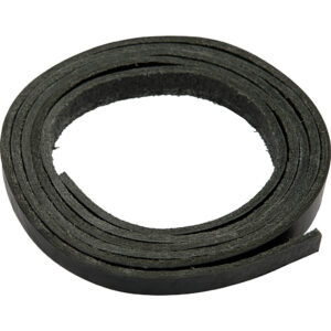 Læderbånd, sort, B: 10 mm, tykkelse 3 mm, 2 m/ 1 pk.