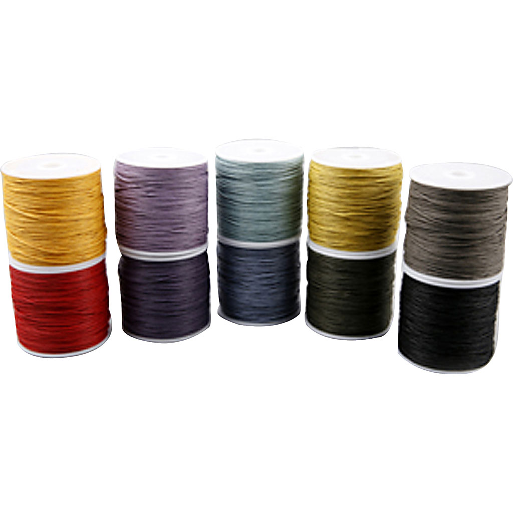 Bomuldssnor, stærke farver, tykkelse 2 mm, 10x25 m/ 1 pk. - Billede 3
