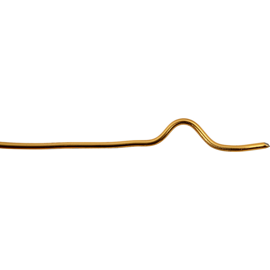 Bonzaitråd, guld, rund, tykkelse 3 mm, 29 m/ 1 rl. - Billede 3