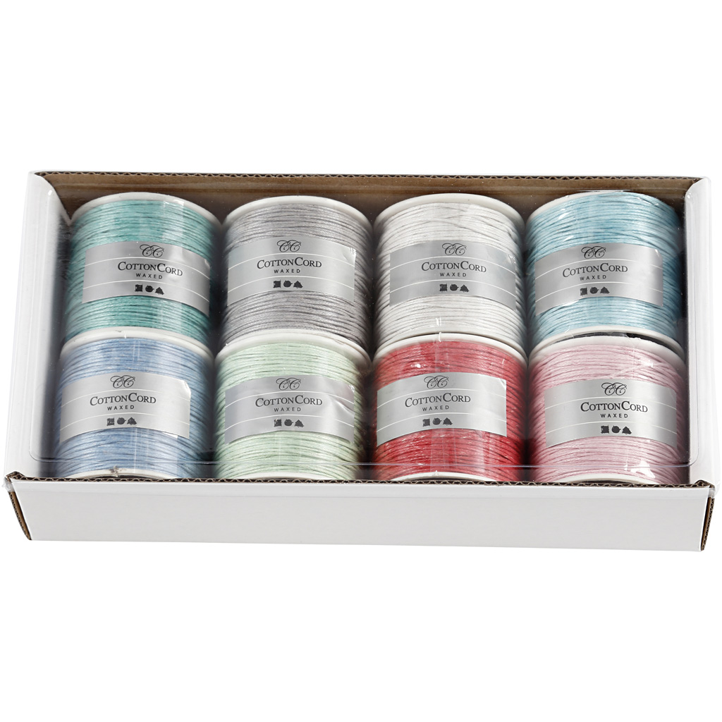 Bomuldssnor, ass. farver, tykkelse 1 mm, 8x40 m/ 1 pk. - Billede 4