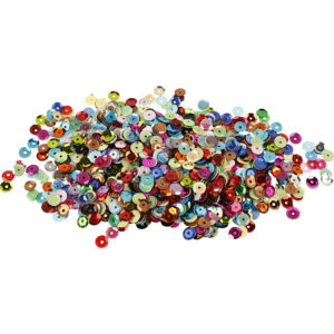 Pailletter, runde, diam. 6 mm, 10 g/ 1 pk.