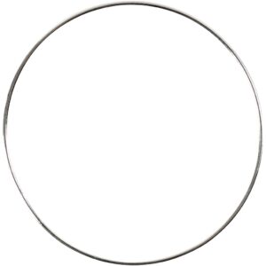 Metalring, sølv, diam. 7 cm, tykkelse 1,5 mm, 10 stk./ 1 pk.