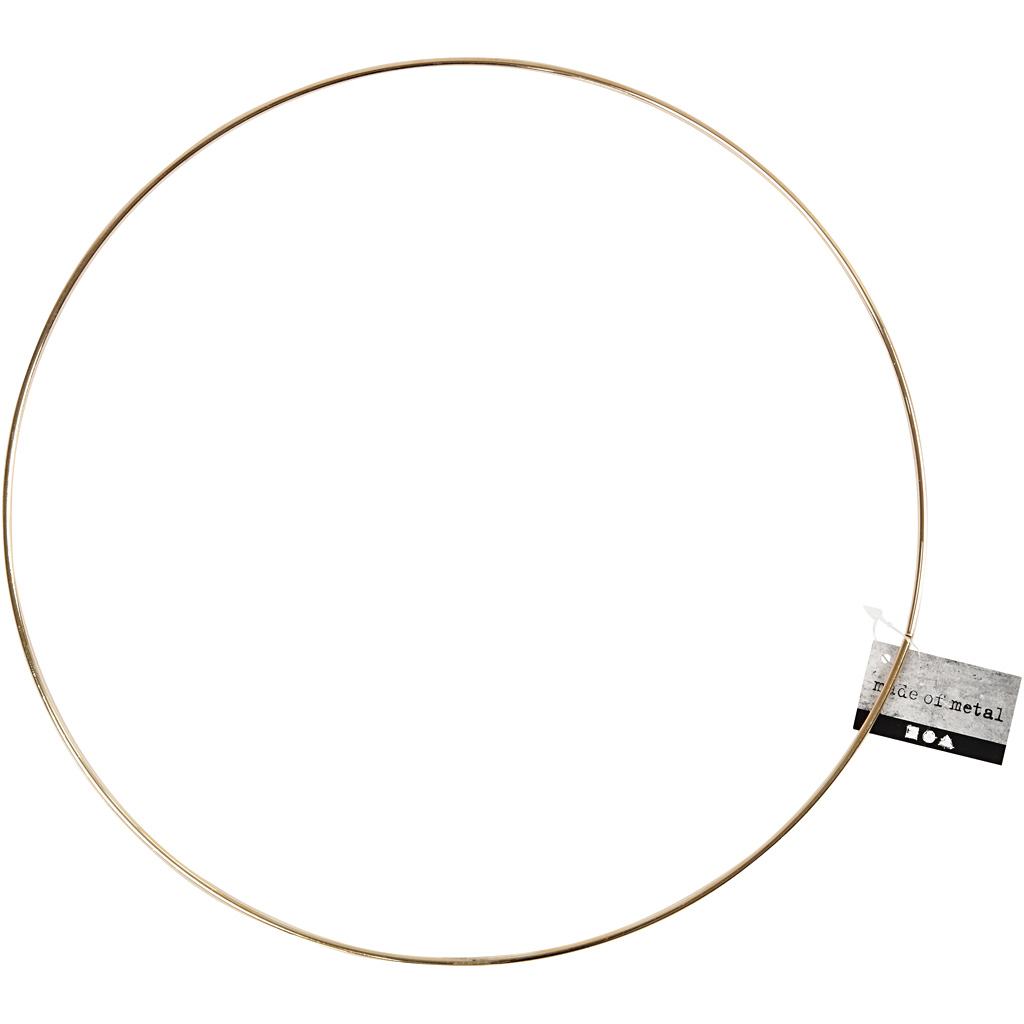 Metalring, guld, diam. 30 cm, tykkelse 3 mm, 1 stk. - Billede 2