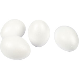 Æg, hvid, H: 10 cm, 25 stk./ 1 pk.