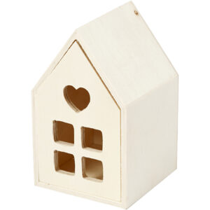 Hus med skuffe, H: 10,8 cm, dybde 6,8 cm, 1 stk.