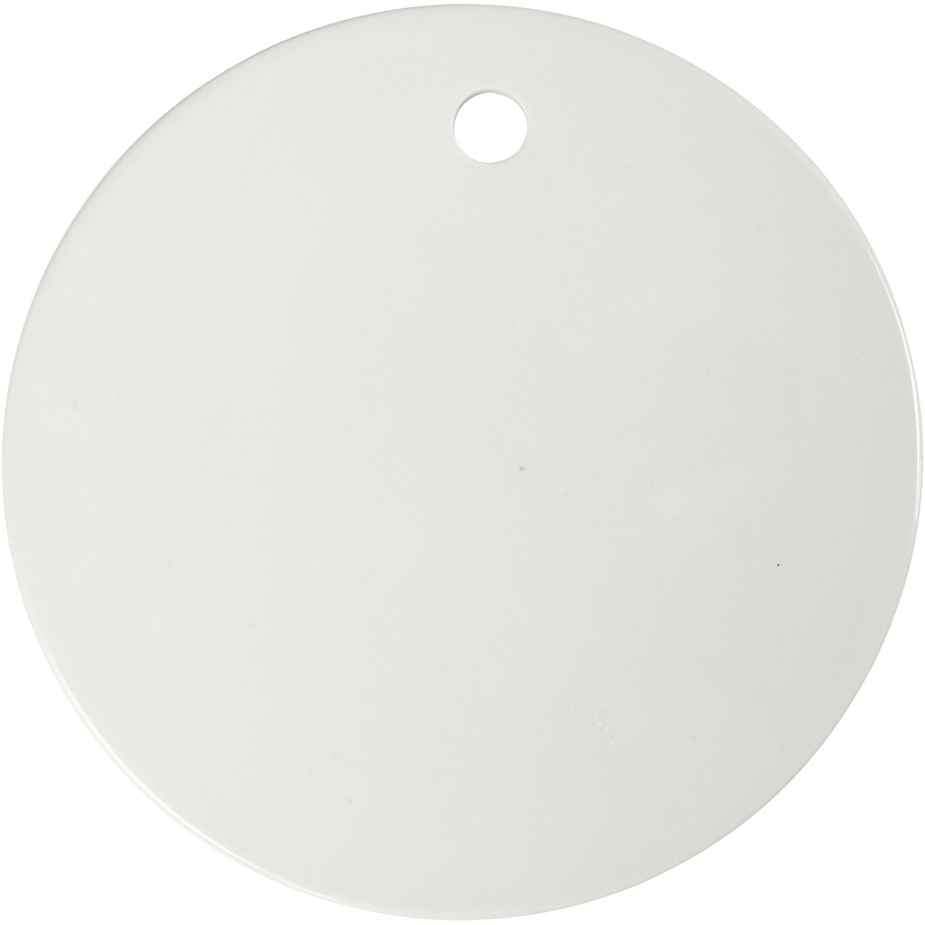 Platte, hvid, diam. 15 cm, tykkelse 0,5 cm, 1 stk.