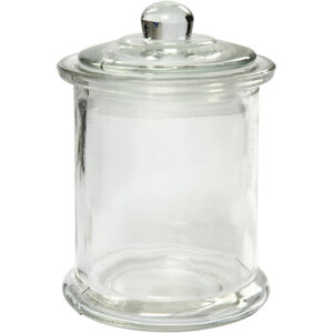 Krukke med låg, H: 14,5 cm, diam. 8 cm, 10 stk./ 1 ks.
