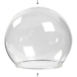 Kugleformet glasklokke, transparent, diam. 8 cm, hulstr. 5 cm, 4 stk./ 1 pk.