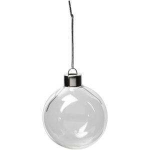 Glaskugle, transparent, H: 6,9 cm, diam. 5,9 cm, 8 stk./ 1 pk.