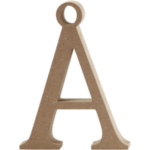 Bogstav, Å, H: 15,5 cm, tykkelse 2 cm, 1 stk.