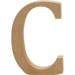 Bogstav, C, H: 8 cm, tykkelse 1,5 cm, 1 stk.