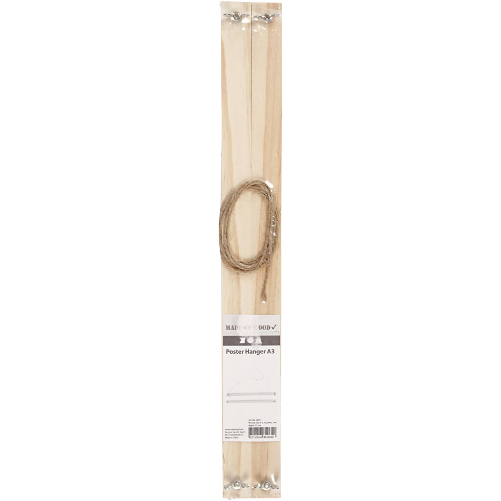 Plakatlister, H: 2 cm, dybde 2,2 cm, B: 33,6 cm, 1 sæt - Billede 3