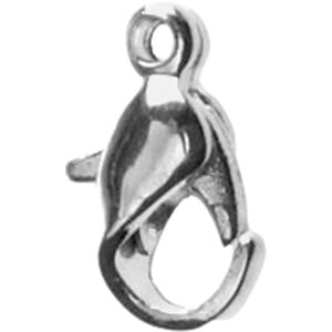 Karabinhage, forsølvet, L: 10 mm, 10 stk./ 1 pk.